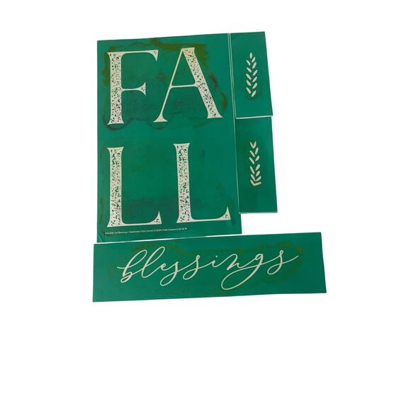 Fall 3 8.5 x 11 Chalk Couture Reusable Transfers - Picture 4 of 4